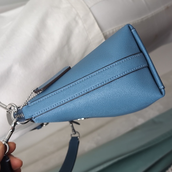 Coach CE584 Clara Leather Shoulder Crossbody Bag Silver/Light Mist (Firm Price) - Picture 9 of 16